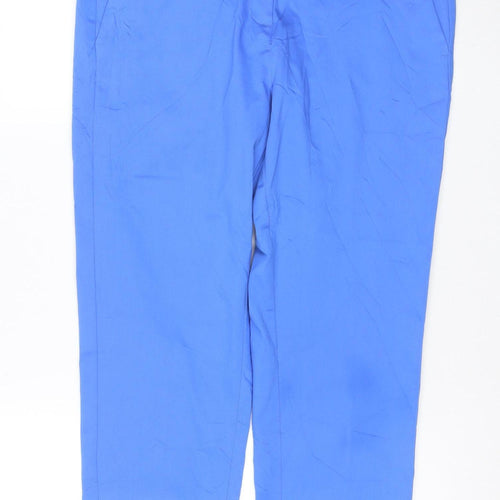 Marks and Spencer Womens Blue Slim Fit Trousers Size 14 Regular