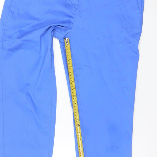Marks and Spencer Womens Blue Slim Fit Trousers Size 14 Regular