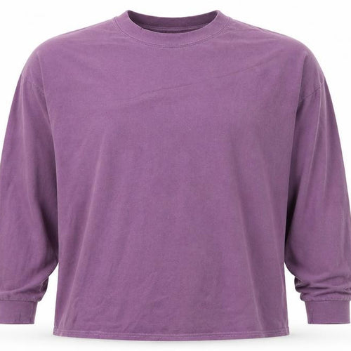 BoohooMAN Men's Purple Long Sleeve Graphic Skull T-Shirt Size L