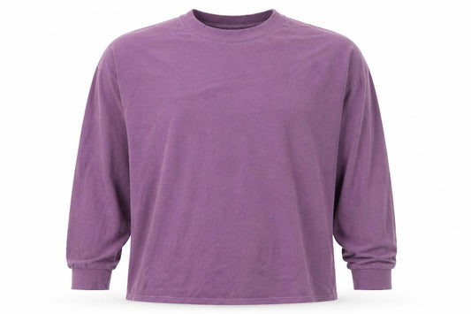 BoohooMAN Men's Purple Long Sleeve Graphic Skull T-Shirt Size L