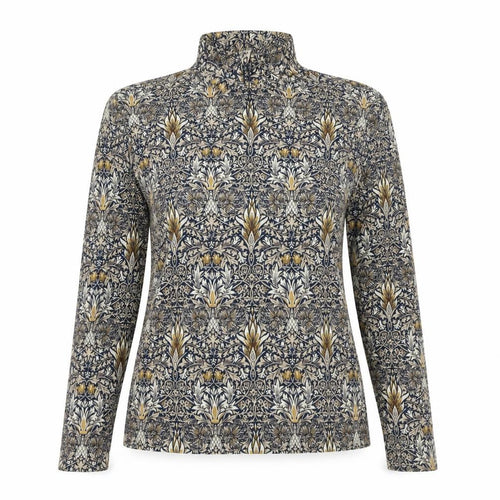 H&M Women’s Multicoloured Roll Neck Floral Jersey Top Size L