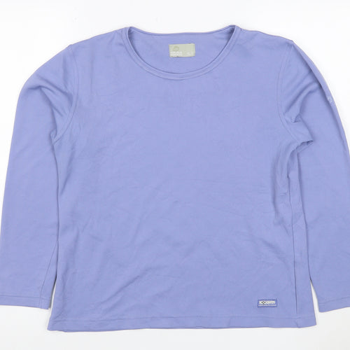 Craghoppers Women Blue Long Sleeve Quick Dry Active T-Shirt UK 14