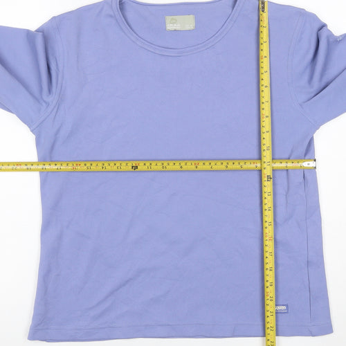 Craghoppers Women Blue Long Sleeve Quick Dry Active T-Shirt UK 14