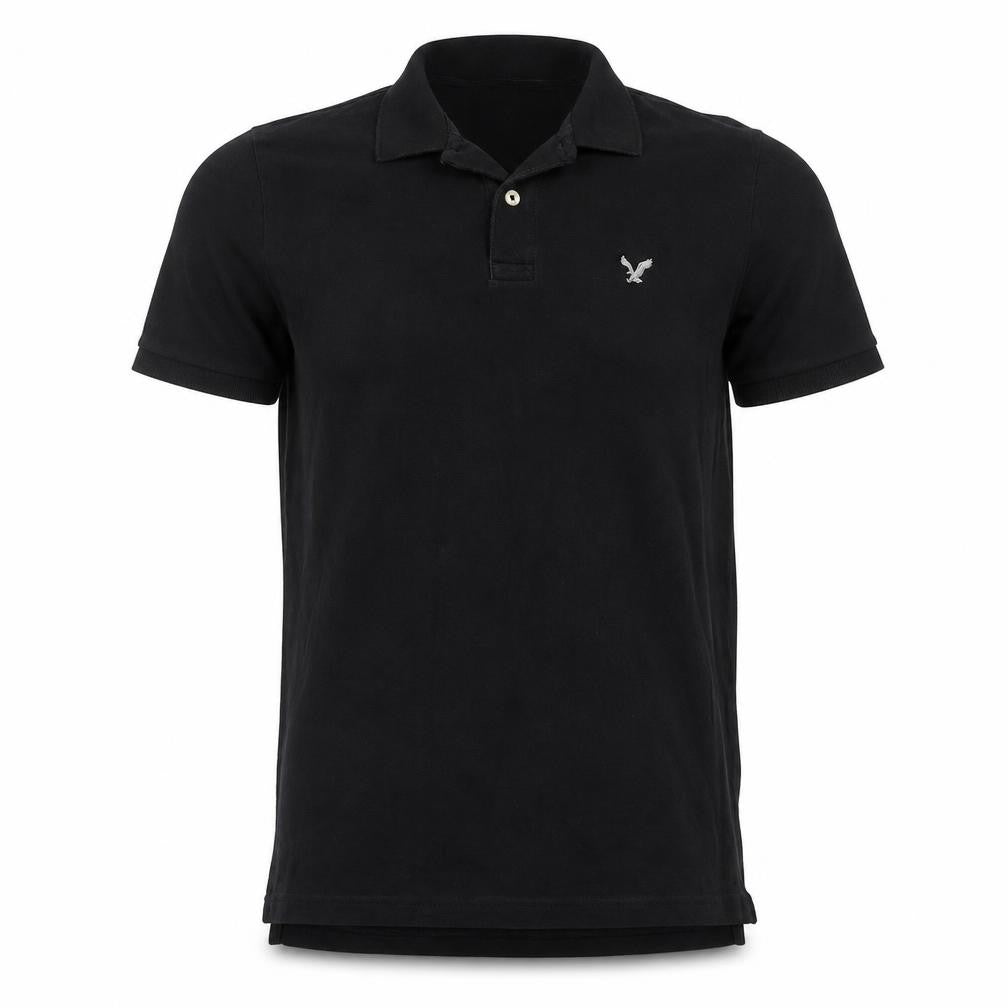 American Eagle Men’s Black Slim Fit Polo Shirt Size S