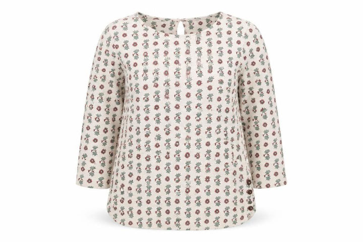 FatFace Women’s Ivory Floral 3/4 Sleeve Cotton Tunic Blouse Size 12