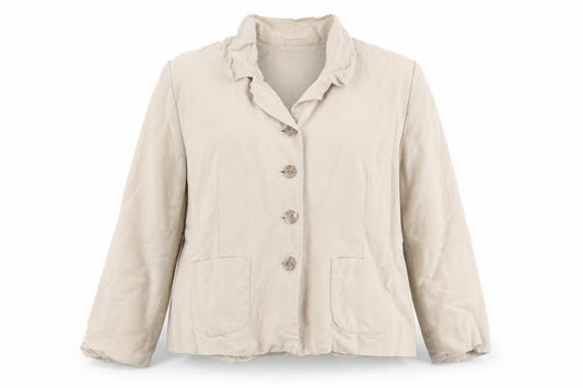 Monsoon Womens Beige Linen Blend Suit Jacket Size 14 Classic Style