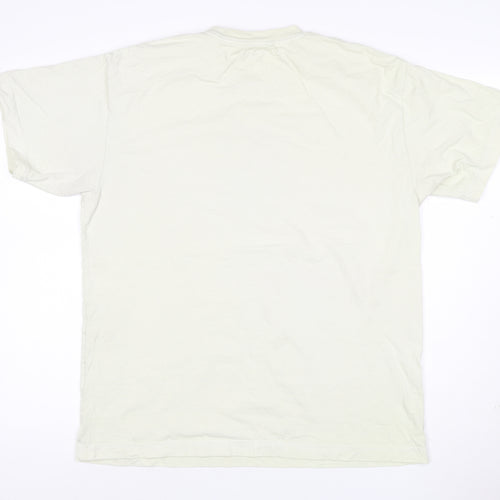 Carhartt Men's White Graphic Print Cotton T-Shirt M Regular Fit