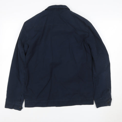 SELECTED HOMME Men's Blue Cotton Casual Jacket Size S