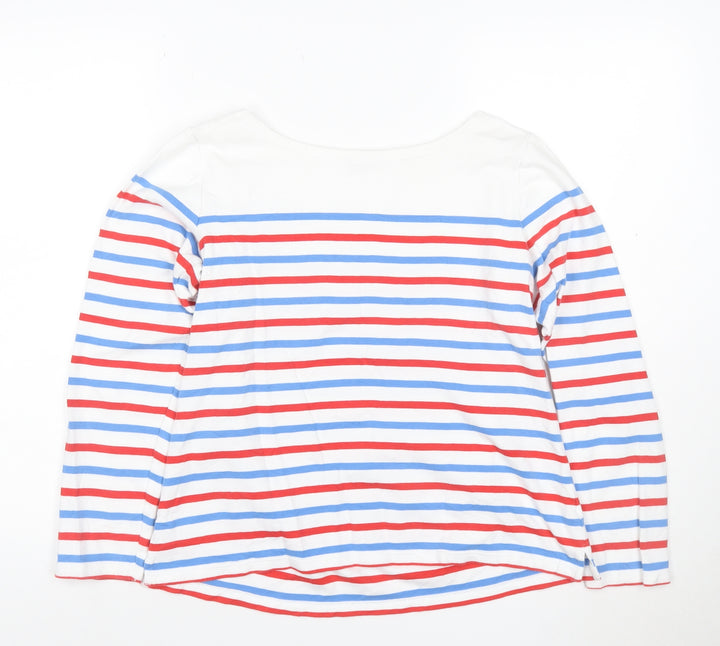 Cath Kidston Women’s Multicoloured Striped Boat Neck Long Sleeve T-Shirt M