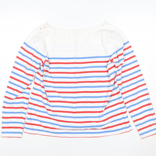 Cath Kidston Women’s Multicoloured Striped Boat Neck Long Sleeve T-Shirt M