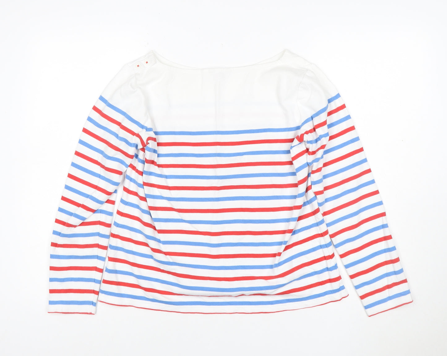 Cath Kidston Women’s Multicoloured Striped Boat Neck Long Sleeve T-Shirt M