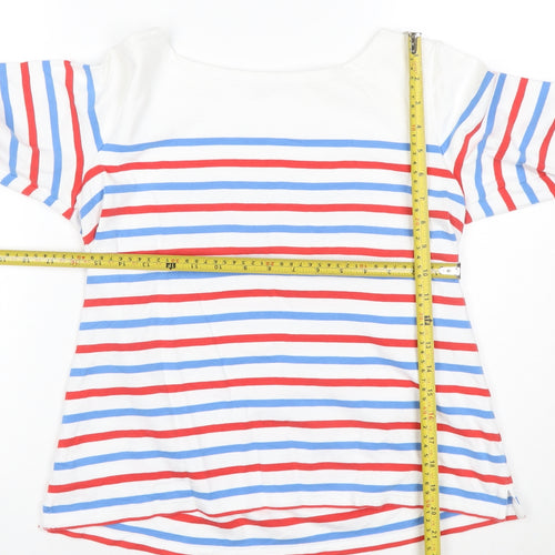 Cath Kidston Women’s Multicoloured Striped Boat Neck Long Sleeve T-Shirt M