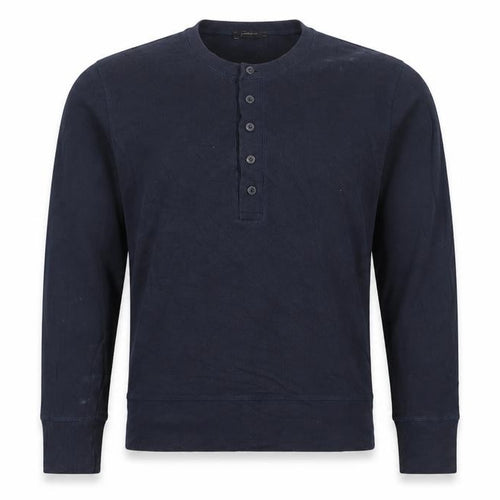 Massimo Dutti Women’s Blue Long Sleeve Henley Cotton Top Size S