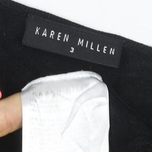 Karen Millen Women’s Black Lace Wrap Blouse Size 12