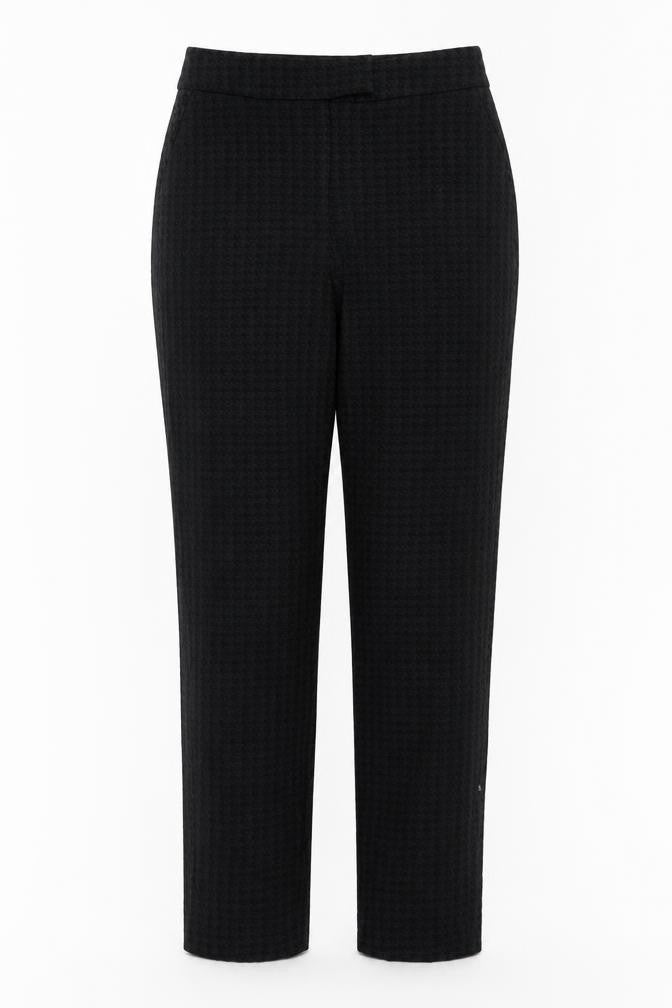 Warehouse Women Black UK 6 Slim Fit Textured Trousers