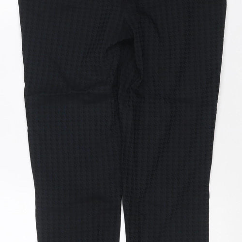Warehouse Women Black UK 6 Slim Fit Textured Trousers