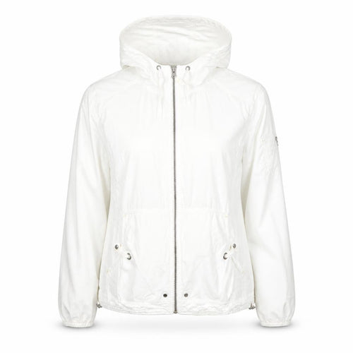 Eddie Bauer Womens White XL Hooded Ripstop Cotton Anorak Jacket