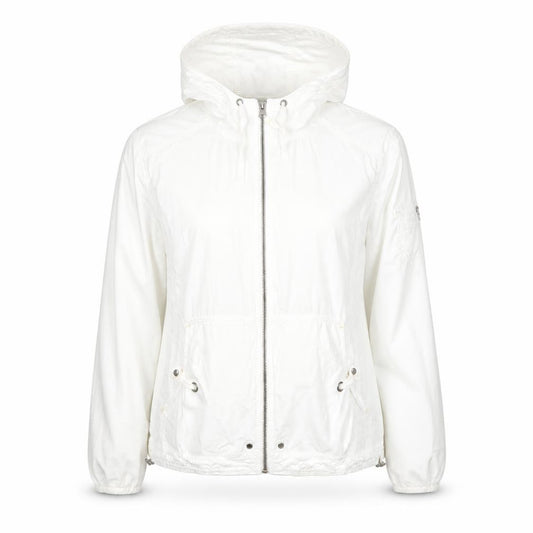 Eddie Bauer Womens White XL Hooded Ripstop Cotton Anorak Jacket