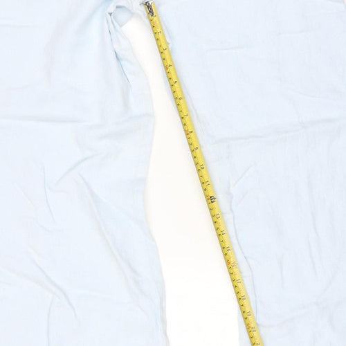 Nougat London Women's Light Blue Linen Wide-Leg Trousers Size 10