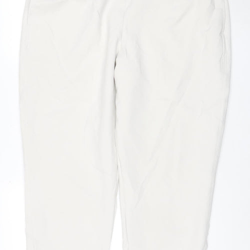 Marks and Spencer Women Ivory Regular Fit Trousers Size 22