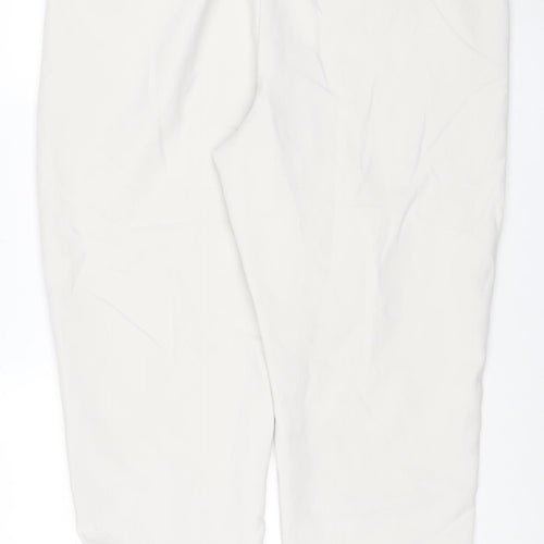 Marks and Spencer Women Ivory Regular Fit Trousers Size 22