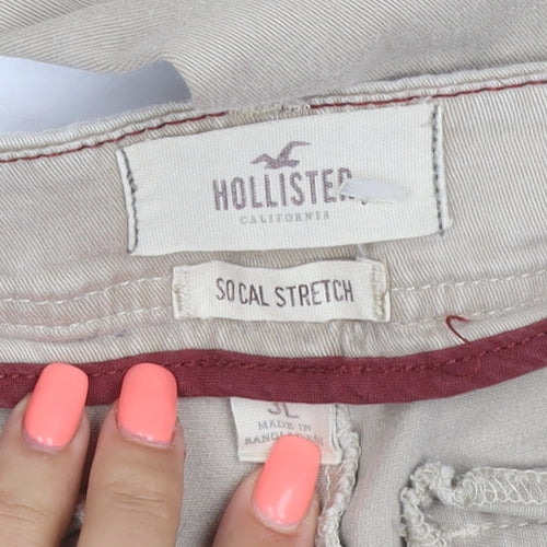 Hollister Women's Beige Chino Trousers S SoCal Stretch Casual Twill