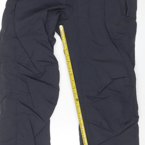 adidas Men's Black S Windbreaker Trousers Lightweight Zip Ankle