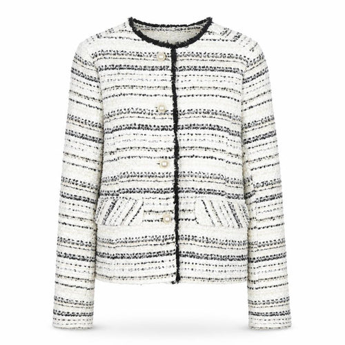 Helene London Women’s Ivory Bouclé Blazer Jacket Size 12