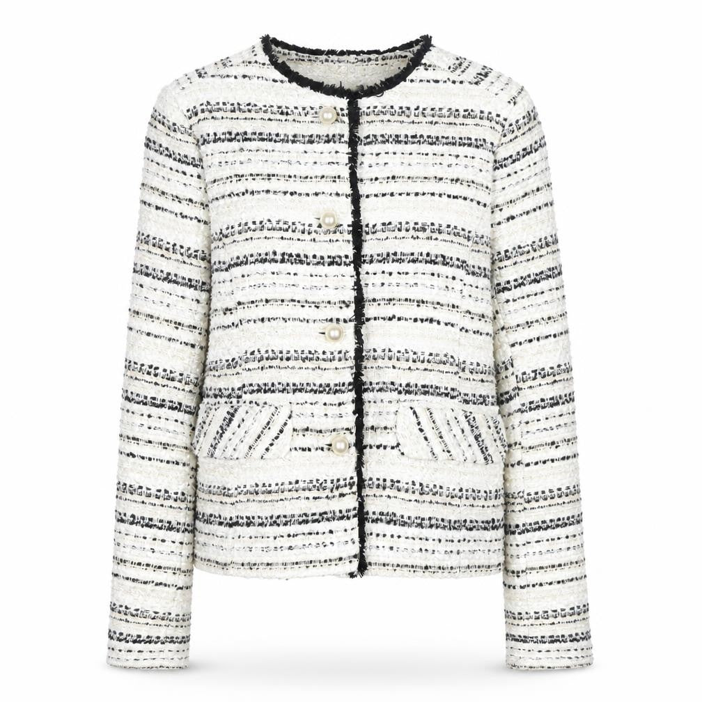 Helene London Women’s Ivory Bouclé Blazer Jacket Size 12