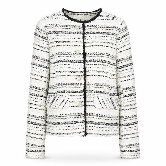 Helene London Women’s Ivory Bouclé Blazer Jacket Size 12