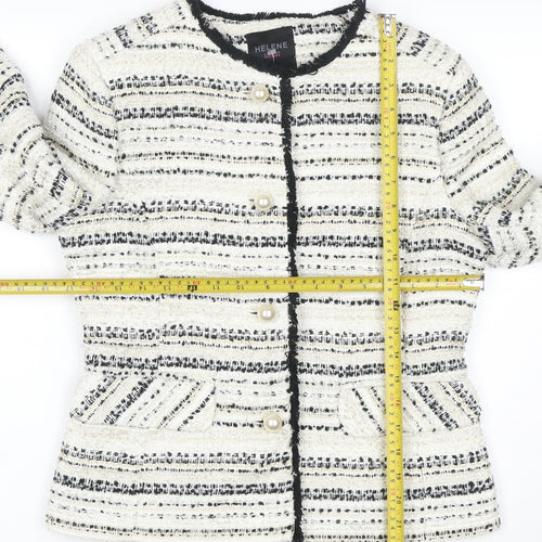 Helene London Women’s Ivory Bouclé Blazer Jacket Size 12