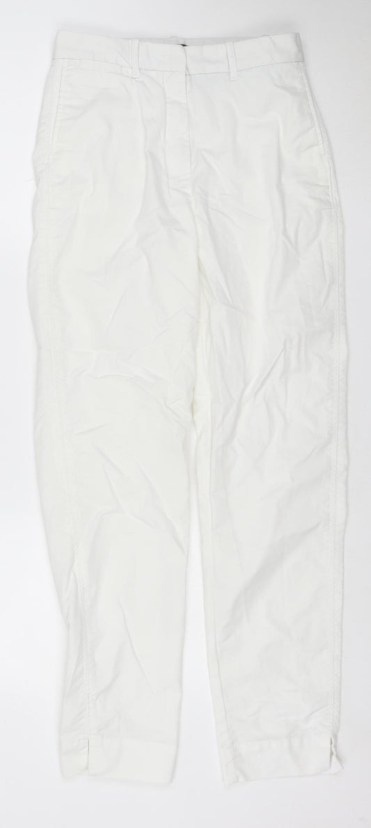 Marks and Spencer Women White Straight Leg Jeans Size 8 Regular Fit