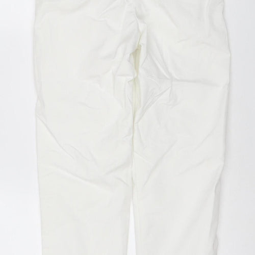 Marks and Spencer Women White Straight Leg Jeans Size 8 Regular Fit