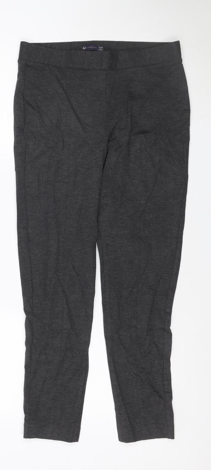 Marks and Spencer Women's Grey Size 12 Stretch Jersey Trousers