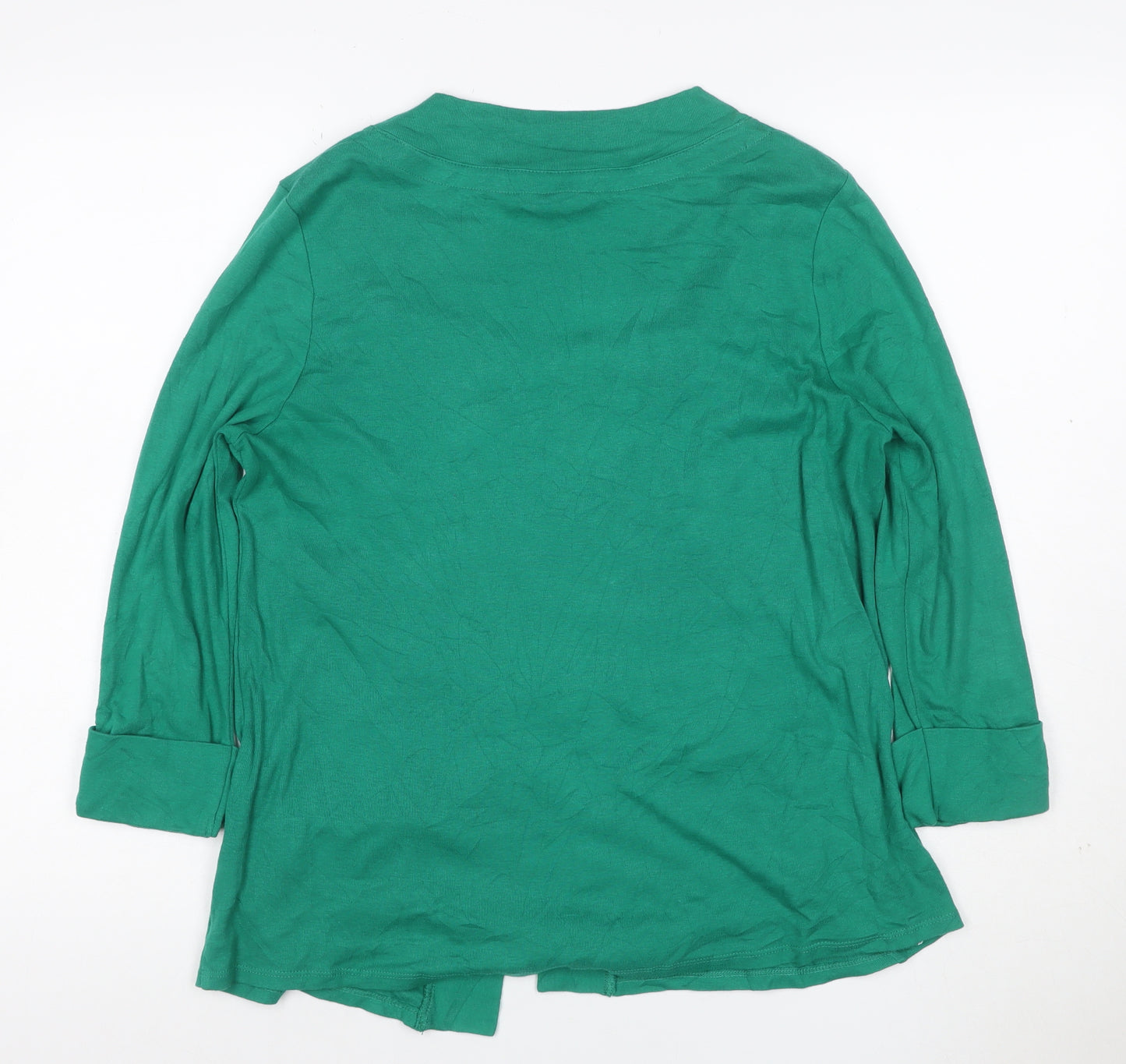 Maine New England Women's Green Size 14 Striped Long Sleeve T-Shirt