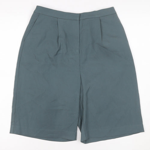 Marks and Spencer Women’s Green Size 10 Bermuda Shorts Regular Fit