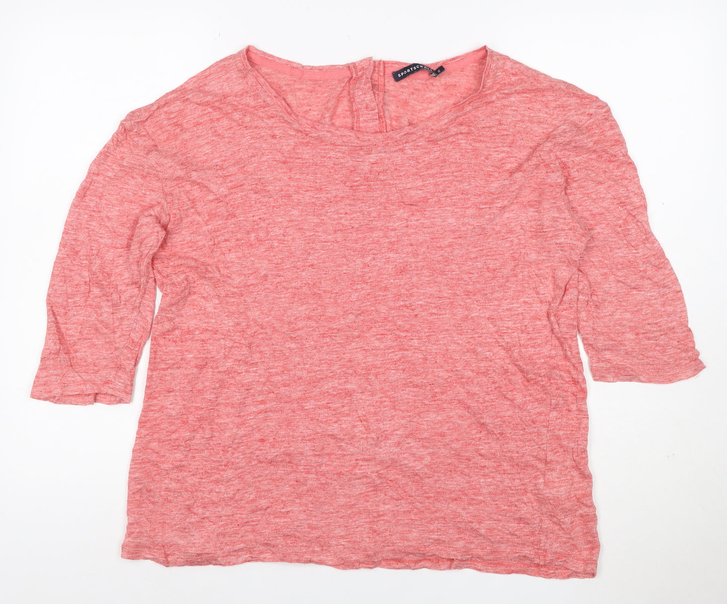 Sportscraft Womens Pink Linen 3/4 Sleeve Blouse Size XL
