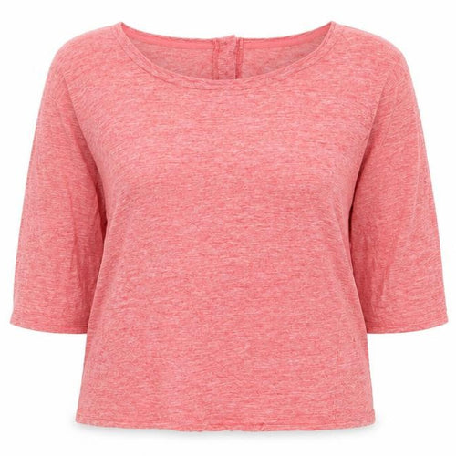 Sportscraft Womens Pink Linen 3/4 Sleeve Blouse Size XL