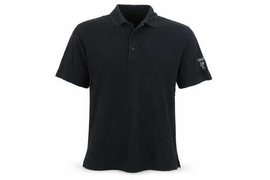 Ashworth Men's Black Cotton Golf Polo Shirt Size M Regular Fit