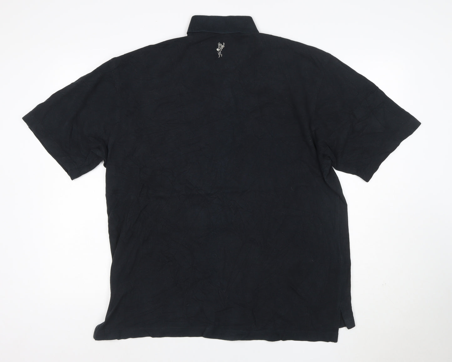 Ashworth Men's Black Cotton Golf Polo Shirt Size M Regular Fit