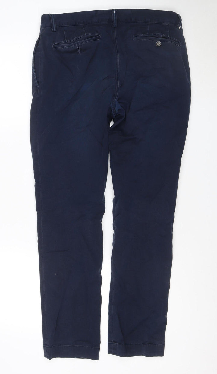 Ralph Lauren Men's Blue 32x32 Chino Straight Fit Cotton Trousers