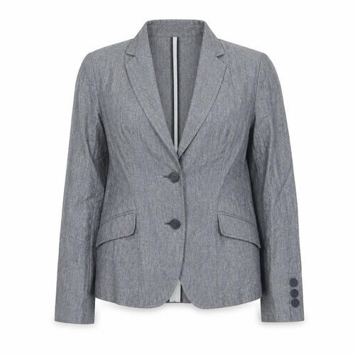 Marks and Spencer Women's Grey Linen Blend Blazer Jacket Size 10