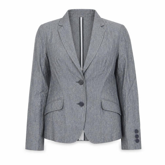 Marks and Spencer Women's Grey Linen Blend Blazer Jacket Size 10