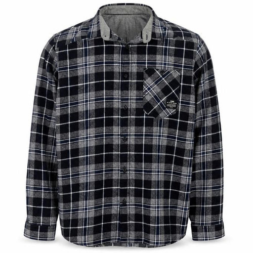 Jack & Jones Men’s Blue Check Flannel Long Sleeve Button-Up Shirt XL