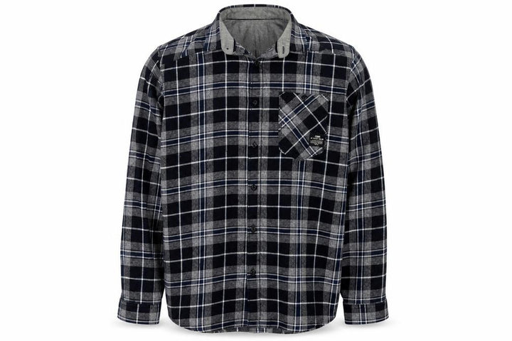 Jack & Jones Men’s Blue Check Flannel Long Sleeve Button-Up Shirt XL