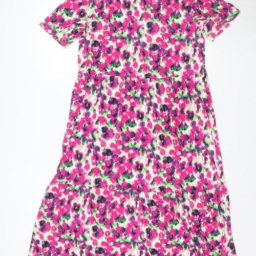 Marks and Spencer Women’s Multicoloured Floral Fit & Flare Dress Size 14