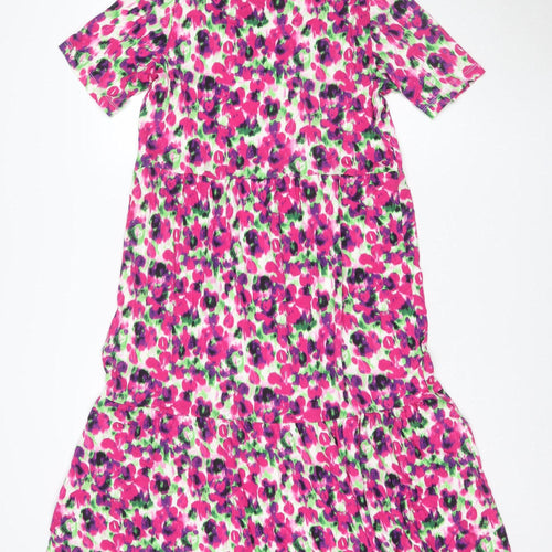 Marks and Spencer Women’s Multicoloured Floral Fit & Flare Dress Size 14