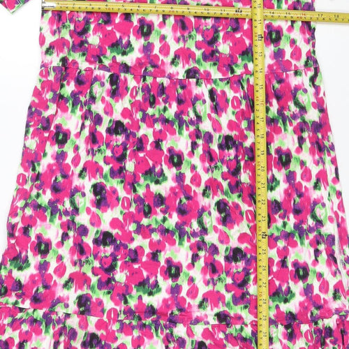 Marks and Spencer Women’s Multicoloured Floral Fit & Flare Dress Size 14