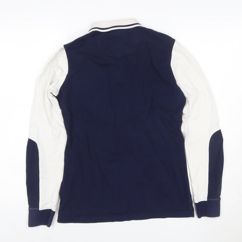 Beverly Hills Polo Club Men's Blue Long Sleeve Cotton Polo M