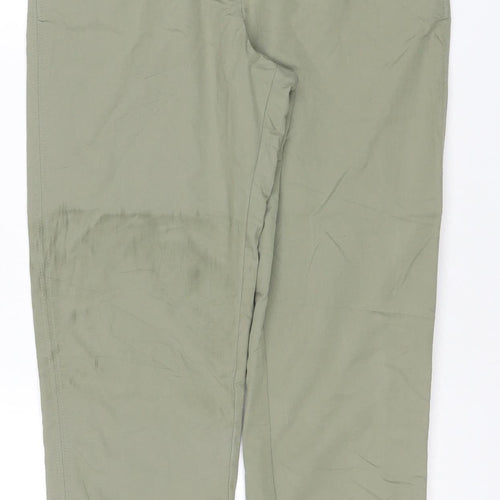 Marks and Spencer Men's Green Slim Fit Chino Trousers Size 10